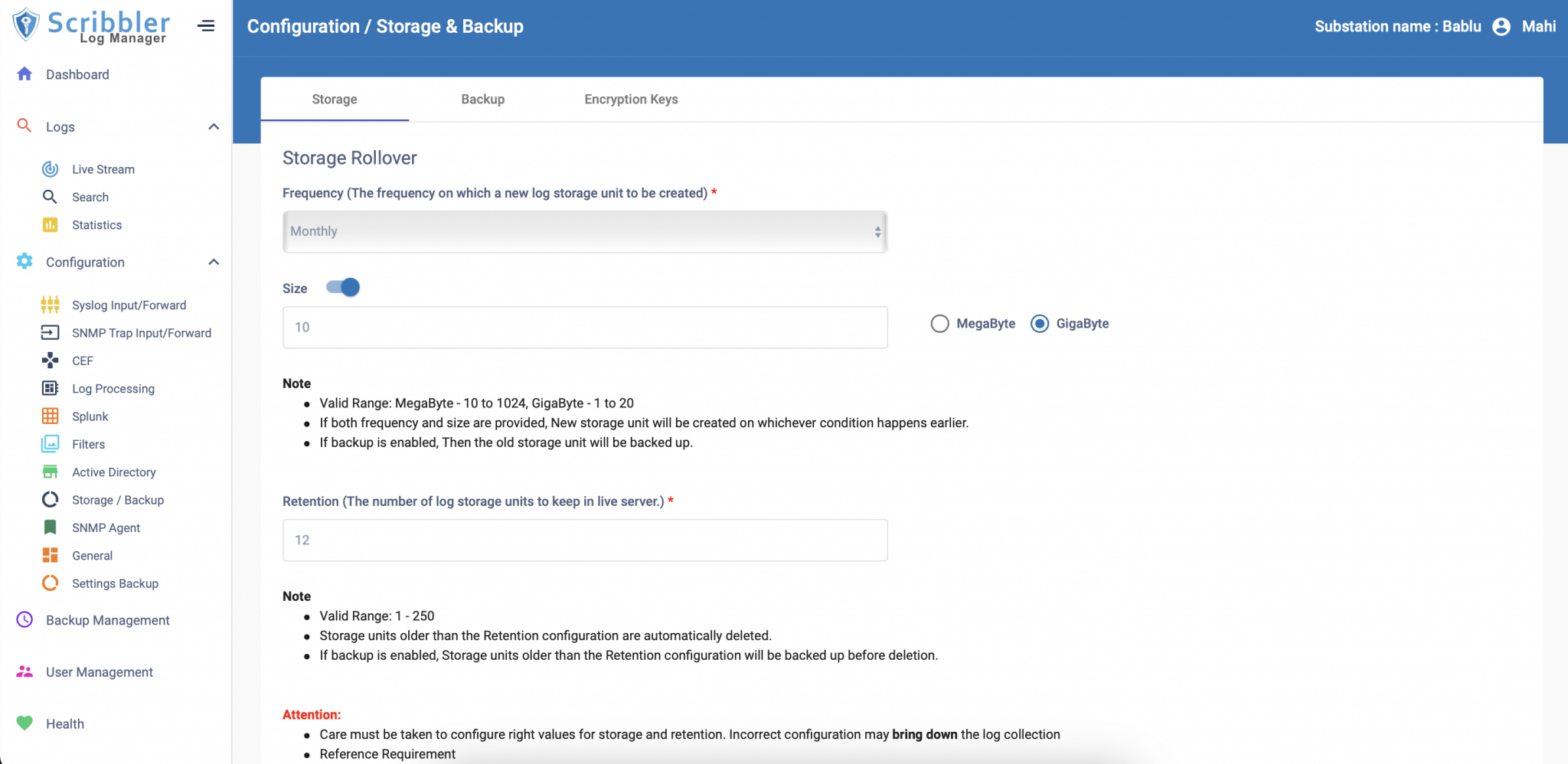 Automatic Log Rotation and Archiving